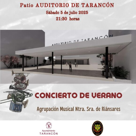 El Ayuntamiento de Tarancón inaugura la rehabilitación de la plaza del Auditorio con el concierto de verano de la banda de música