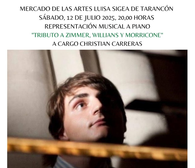 El Mercado de las Artes Luisa Sigea de Tarancón acogerá el 12 de julio un tributo musical a Zimmer, Williams y Morricone