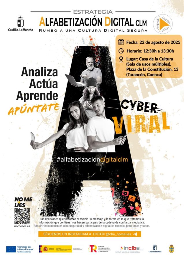 Jornada de alfabetización digital en Tarancón para fomentar una cultura segura en internet