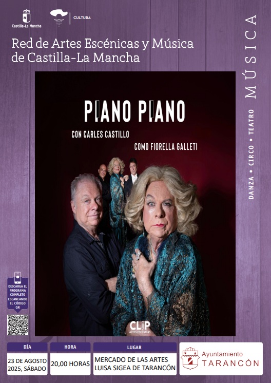 El espectáculo teatral Piano Piano llega a Tarancón este sábado