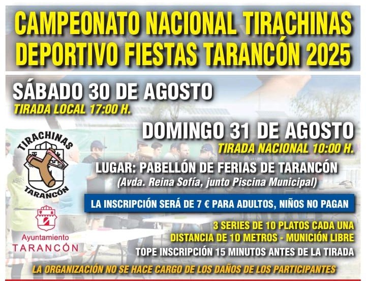 Once actividades deportivas se llevarán a cabo don motivo de las fiestas y ferias en honor a la Virgen de Riansares en Tarancón