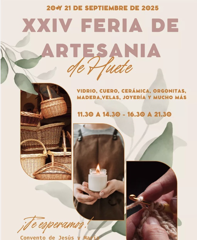 XXIV Feria de Artesanía de Huete el 20 y 21 de septiembre