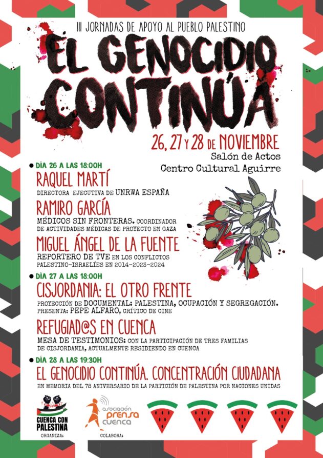 III Jornadas de apoyo al pueblo palestino del 26 al 28 de noviembre