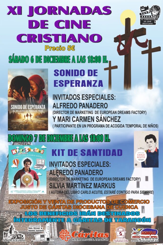Tarancón acogerá las XI Jornadas de Cine Cristiano con proyecciones solidarias a beneficio de Cáritas