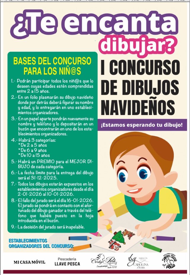 Comerciantes de la Avenida Miguel de Cervantes de Tarancón lanzan el I Concurso de Dibujo Navideño para niños y niñas