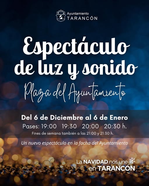 Tarancón estrena su Espectáculo de Luz y Sonido que llenará de magia la Navidad