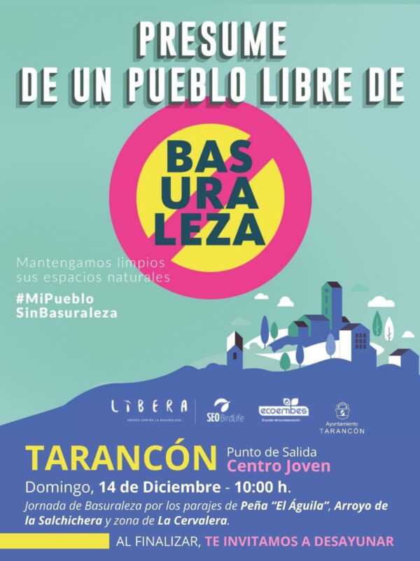 Tarancón se suma a la campaña #MiPuebloSinBasuraleza con una jornada de limpieza ambiental