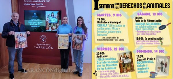 Tarancón presenta la I Gala por el Día Internacional de los Derechos de los Animales, impulsada por la Asociación Felina Vida Gatuna