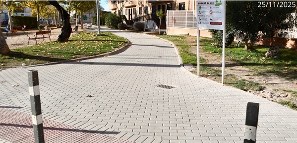 Finalizan las obras de mejora en el paseo del Parque de la Vía de Tarancón