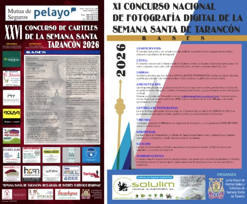 Convocados los concursos del Cartel Anunciador y de Fotografía de la Semana Santa de Tarancón 2026