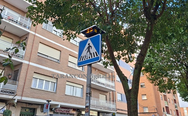 Tarancón prueba nuevos sistemas de iluminación en pasos de cebra para mejorar la seguridad vial