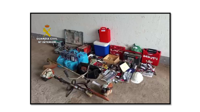 La Guardia Civil detiene a un grupo criminal dedicado al robo de herramientas en el interior de vehículos