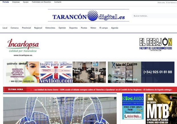 Tarancondigital se renueva: toda la información de Tarancón, ahora más intuitiva y a un solo clic