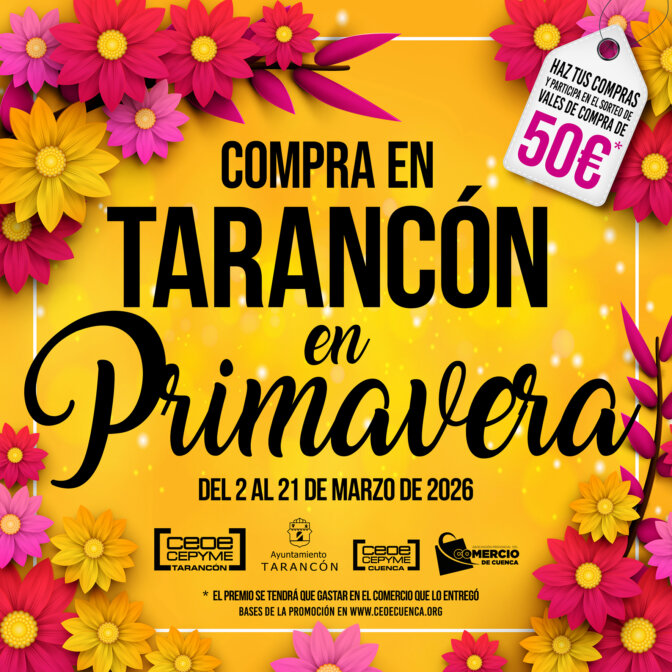 Los comercios de Tarancón sortearán vales de 50 euros entre sus clientes esta primavera