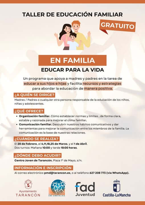 Ha comenzado en Tarancón un taller gratuito de orientación familiar