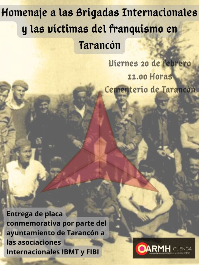 Tarancón rendirá homenaje a los caídos en la Batalla del Jarama y a las víctimas del fascismo