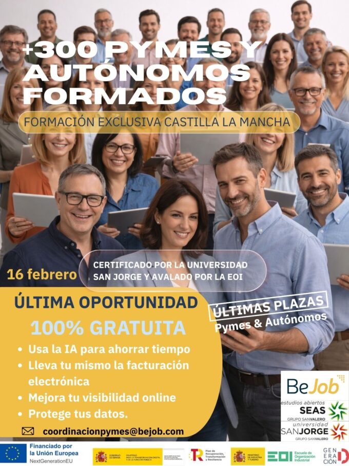 Última convocatoria del Programa Generación Digital Pymes en Castilla-La Mancha