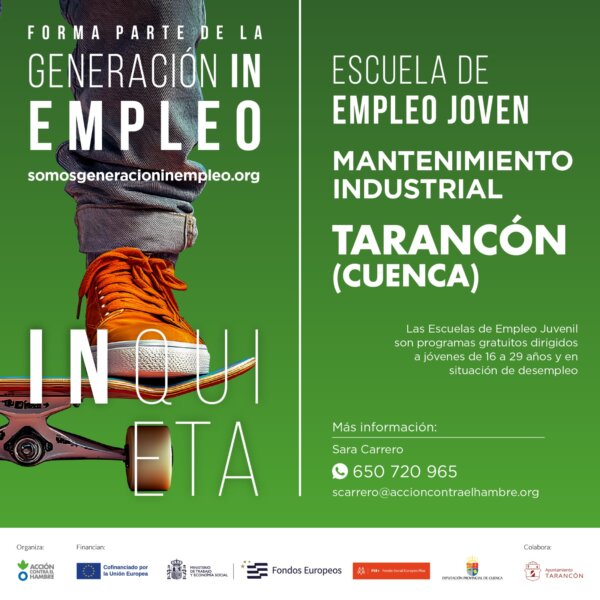 El proyecto Escuela de Empleo para jóvenes de Acción contra el Hambre regresa a Tarancón