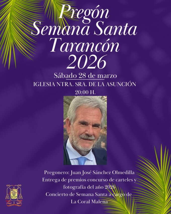 Juan José Sánchez Olmedilla pronunciará este sábado el pregón de la Semana Santa de Tarancón 2026