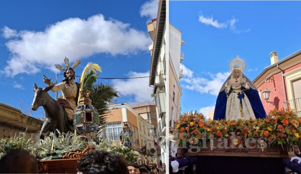 La procesión de la Entrada Triunfal de Jesús en Jerusalén llena de palmas y color las calles de Tarancón en el Domingo de Ramos