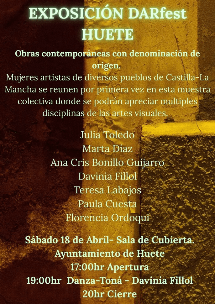 Huete acoge este sábado la exposición colectiva DARfest con protagonismo de mujeres artistas de Castilla-La Mancha