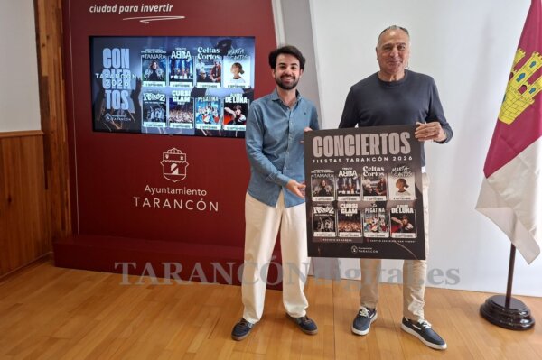 Tamara, Celtas Cortos, Marta Santos, La Pegatina y Álvaro de Luna protagonizarán los conciertos estelares de las Fiestas Patronales de Tarancón 2026
