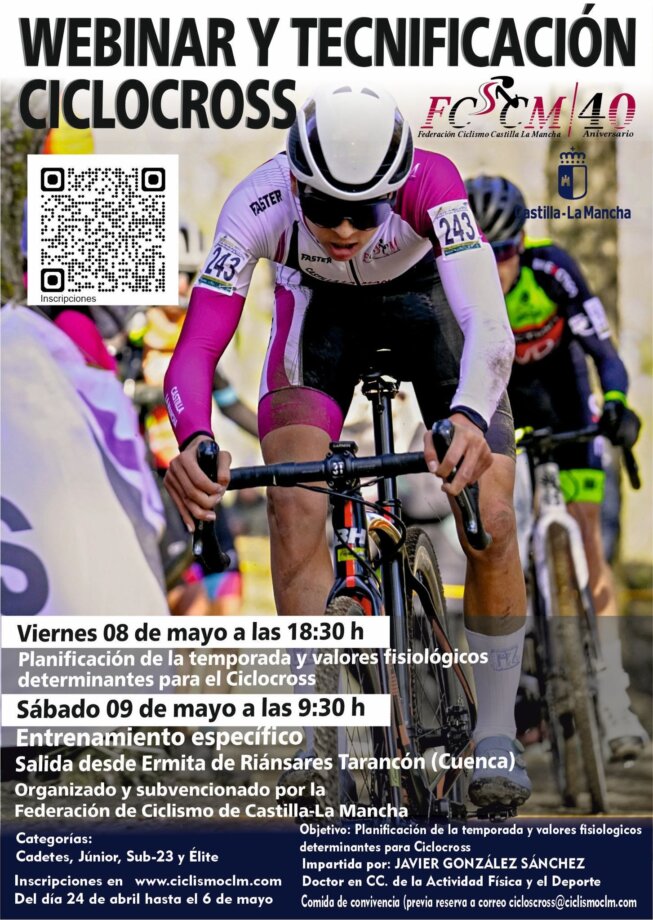 El fin de semana 8 y 9 de mayo, jornada de Tecnificación de Ciclocross en el circuito Riansares organizada por la Federación de Ciclismo de Castilla la Mancha