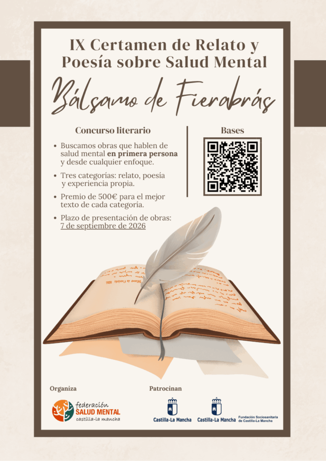 Convocado el IX “Balsamo de Fierabrás”, el certamen de relato y poesía sobre Salud Mental de Castilla-La Mancha